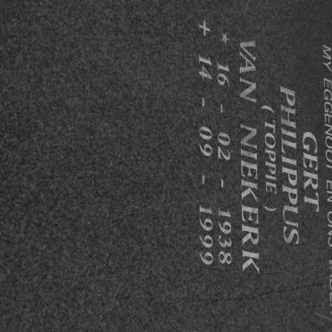 NIEKERK Gert Philippus, van 1938-1999