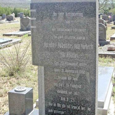 NIEKERK Jacobus Johannes, van 1897-1952