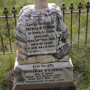 O'CONNOR Patrick -1888 &amp; Catherine O'SHEA 1833-1861