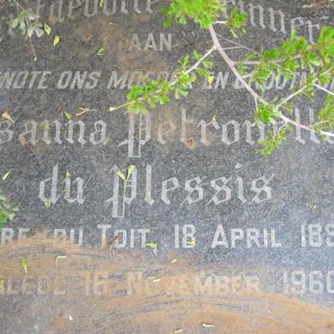 PLESSIS Susanna Petronella, du nee DU TOIT 1882-1960