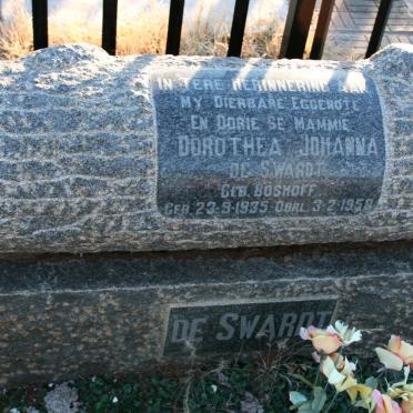 SWARDT Dorothea Johanna, de nee BOSHOFF 1935-1958