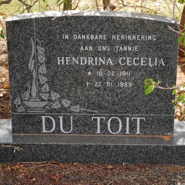 TOIT Hendrina Cecilia, du 1911-1989