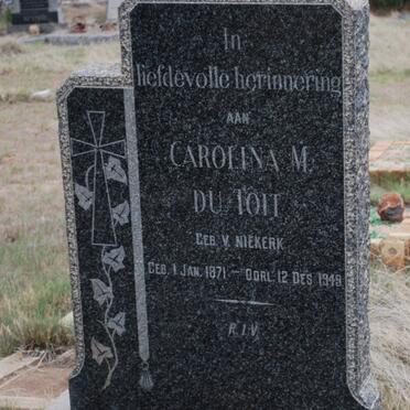 TOIT Carolina M., du nee V. NIEKERK 1871-1949