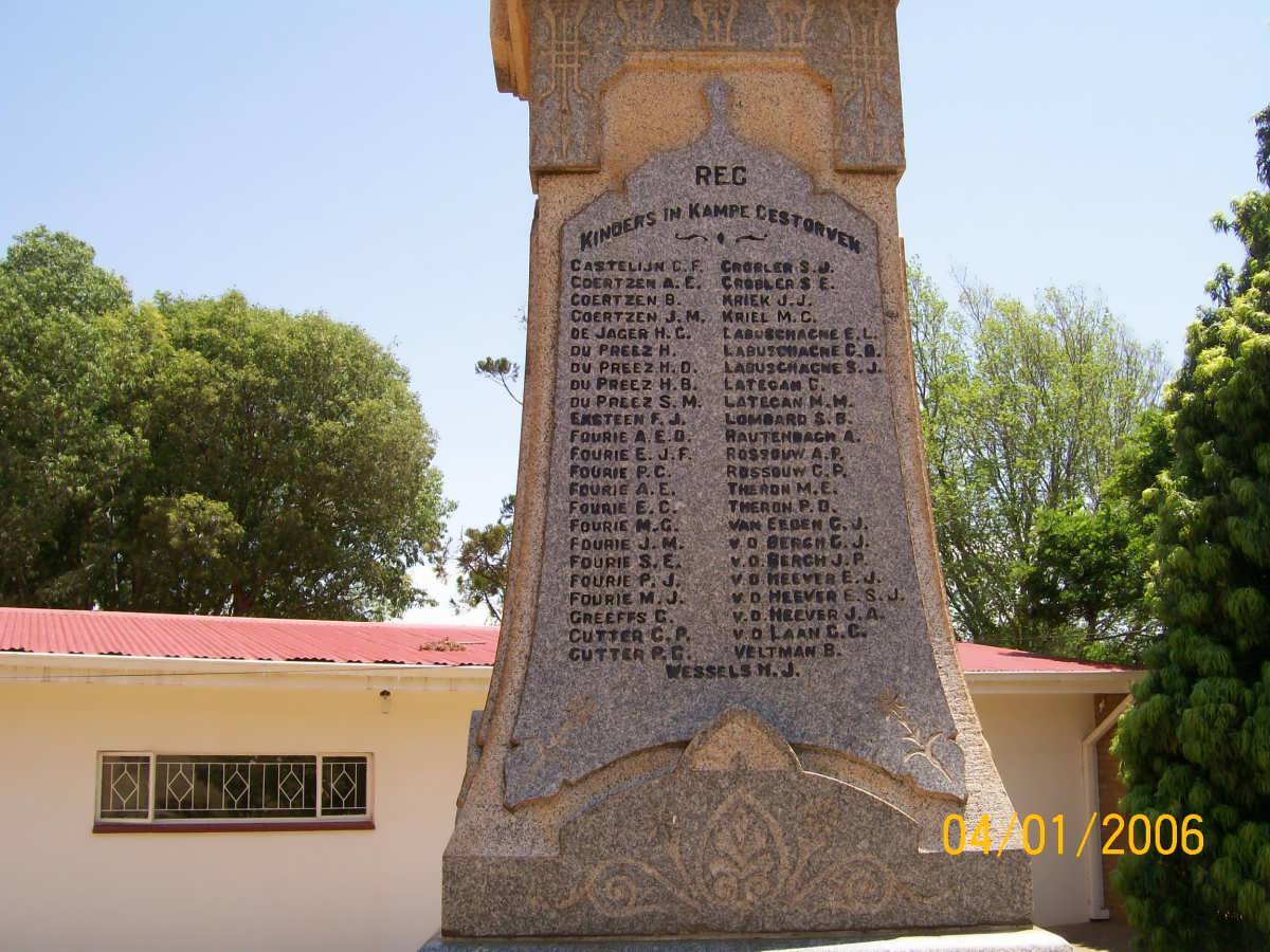 06. Memorial plaque / Gedenkplaat - Kinders in kampe gesterf