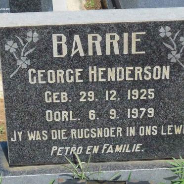 BARRIE George Henderson 1925-1979