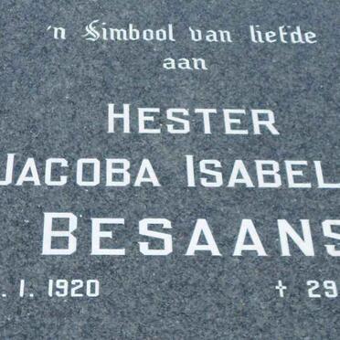BESAANS Hester Jacoba Isabella 1920-2005