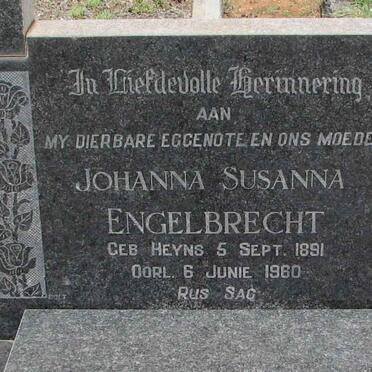 ENGELBRECHT Johanna Susanna nee HEYNS 1891-1960