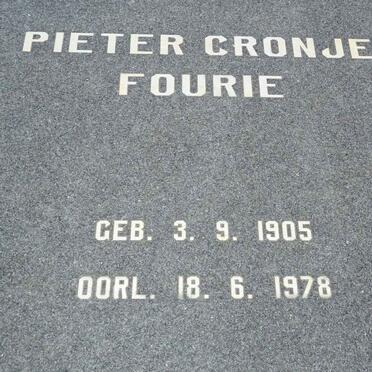 FOURIE Pieter Cronje 1905-1978