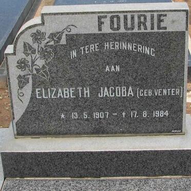 FOURIE Elizabeth Jacoba nee VENTER 1907-1984