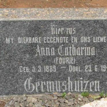 GERMUSHUIZEN Anna Catharina nee FOURIE 1889-1941