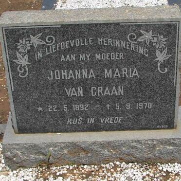 GRAAN Johanna Maria, van 1892-1970