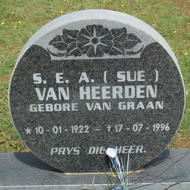 HEERDEN S.E.A., van nee VAN GRAAN 1922-1996