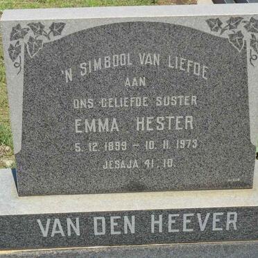 HEEVER Emma Hester, van den 1899-1973