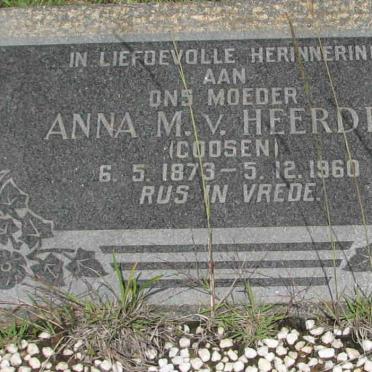 HEERDEN Anna M., v. nee GOOSEN 1873-1960