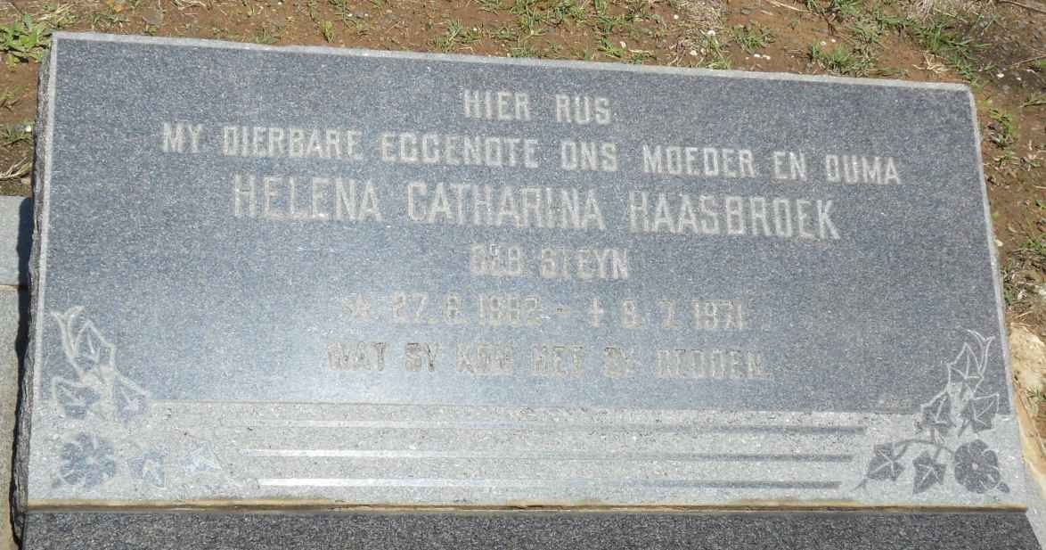 HAASBROEK Helena Catharina nee STEYN 1882-1971