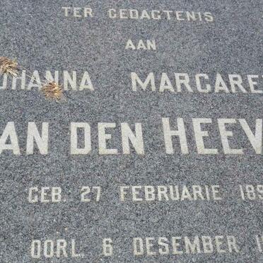 HEEVER Johanna Margaretha, van den 1897-1981
