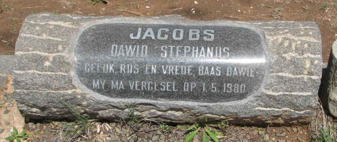 JACOBS Dawid Stephanus -1980