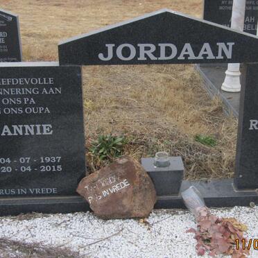 JORDAAN Jannie 1937-2015 &amp; Rulina J. SMIT formerly JORDAAN nee LAUBSHER 1946-