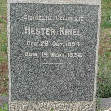 KRIEL Hester 1894-1936