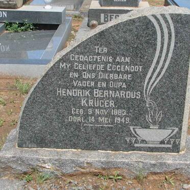 KRUGER Hendrik Bernardus 1883-1949