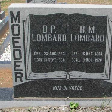 LOMBARD B.M. 1888-1970 &amp; D.P. 1883-1968