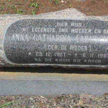 LABUSCHAGNE Anna Catharina nee DE RIDDER 1907-1983