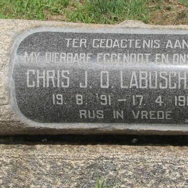 LABUSCHAGNE Chris J.O. 1891-1960