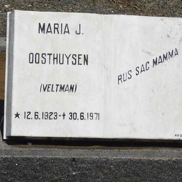 OOSTHUYSEN Maria J. nee VELTMAN 1923-1971