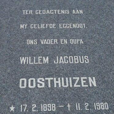 OOSTHUIZEN Willem Jacobus 1898-1980