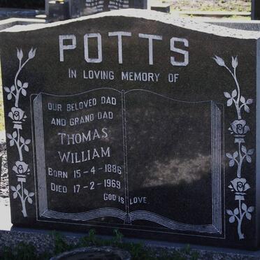 POTTS Thomas William 1886-1969