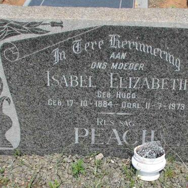 PEACH Isabel Elizabeth nee HUGO 1884-1973