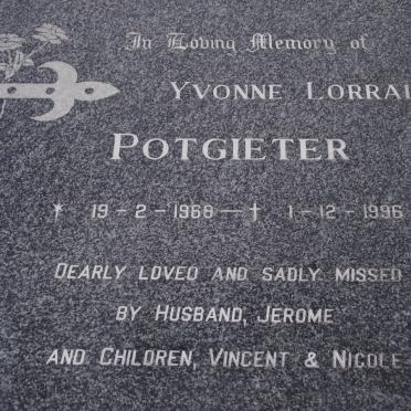 POTGIETER Yvonne Lorraine 1968-1996