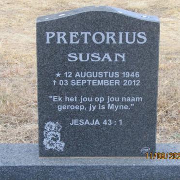 PRETORIUS Susan 1946-2012