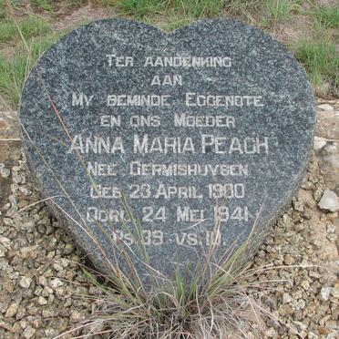 PEACH Anna Maria nee GERMISHUYSEN 1900-1941