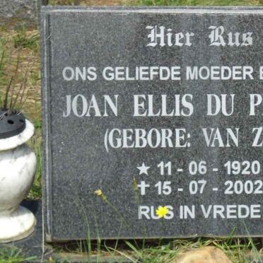 PLESSIS Joan Ellis, du nee VAN ZYL 1920-2002