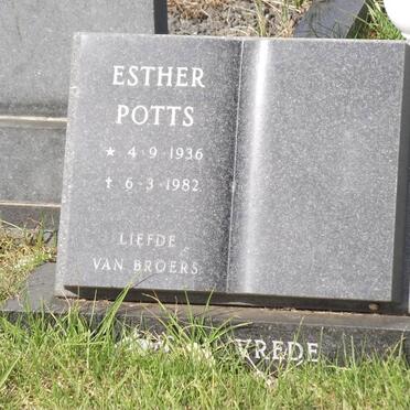POTTS Esther 1936-1982