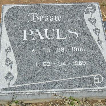 PAULS Bessie 1906-1989