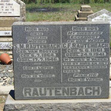 RAUTENBACH G.F. 1861-1941 &amp; S.M. VAN ROOYEN 1864-1946