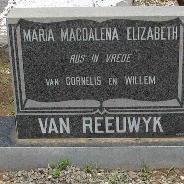 REEUWYK Maria Magdalena, van 