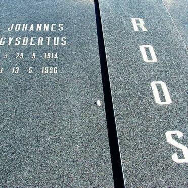 ROOS Johannes Gysbertus 1914-1996 &amp; Hester Jacoba POTGIETER 1921-1992