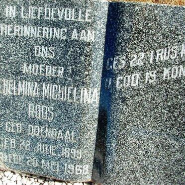 ROOS Wilhelmina Michielina nee ODENDAAL 1899-1968