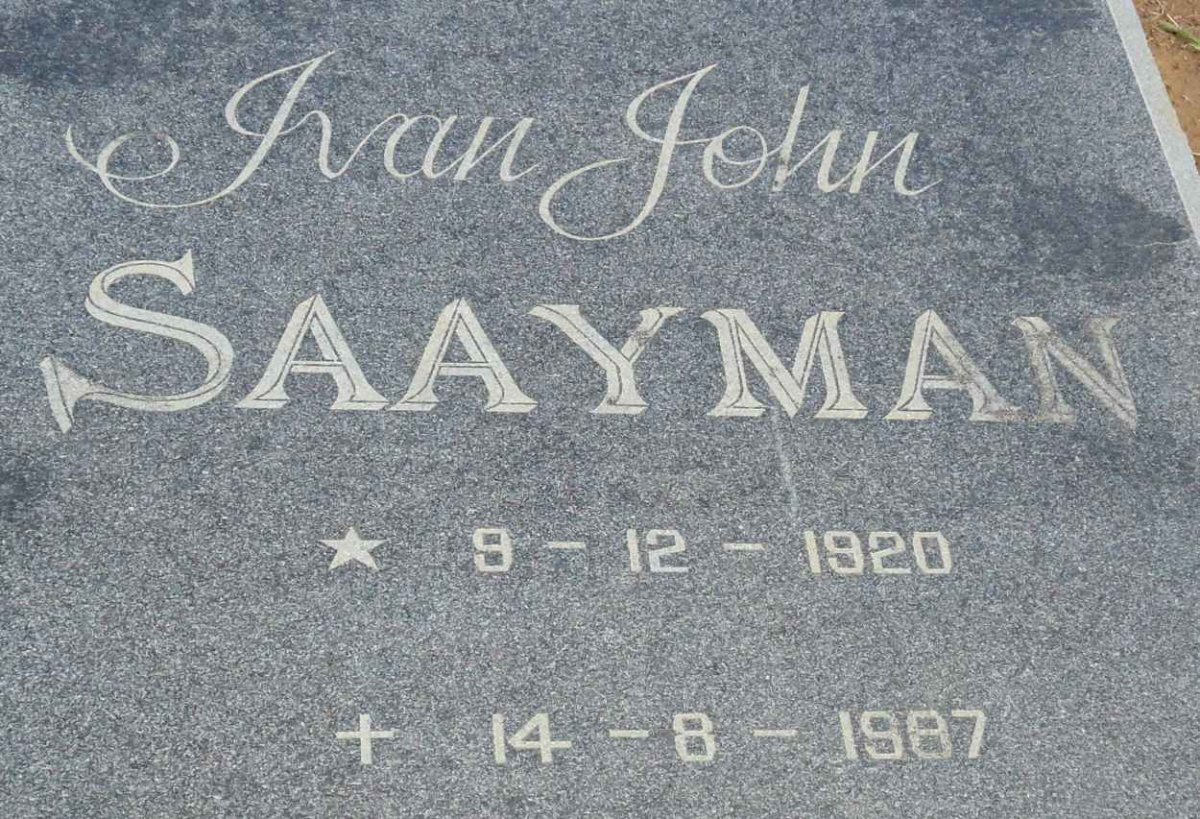 SAAYMAN Ivan John 1920-1987