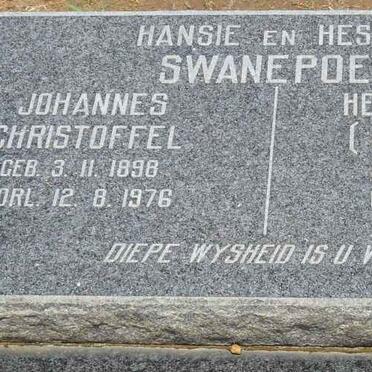SWANEPOEL Johannes Christoffel 1898-1976 &amp; Hester Aletta KRUGER 1910-1980