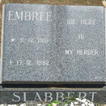 SLABBERT Embree 1916-1992