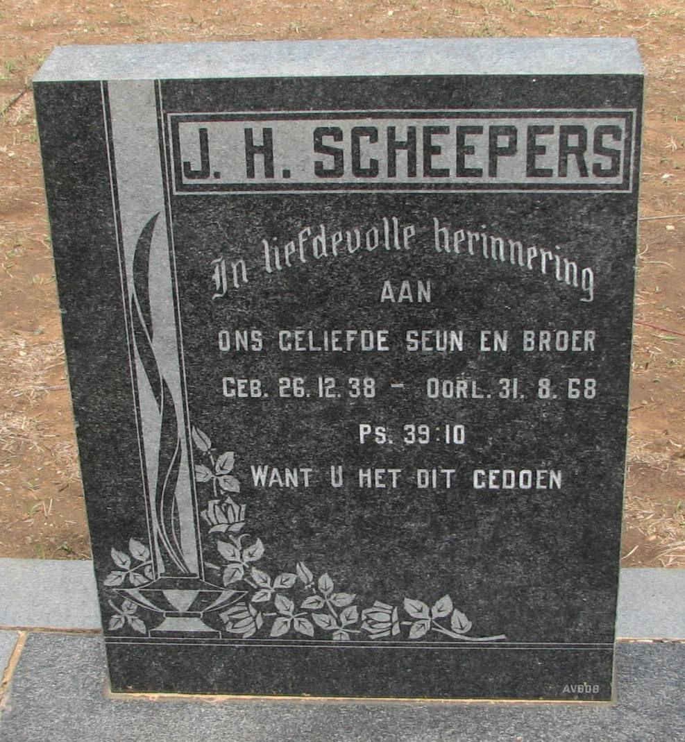 SCHEEPERS J.H. 1938-1968