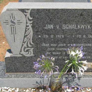 SCHALKWYK Jan, v. 1928-1983