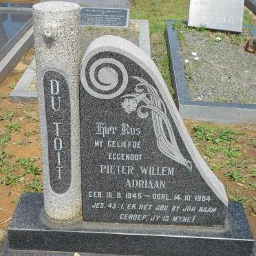 TOIT Pieter Willem Adriaan, du 1945-1984