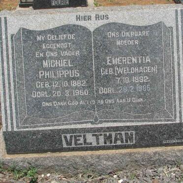 VELTMAN Michiel Philippus 1892-1960 &amp; Emerentia WELDHAGEN 1892-1985
