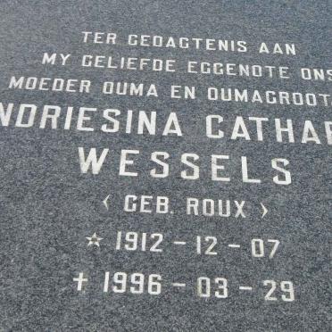 WESSELS Andriesina Catharina nee ROUX 1912-1996