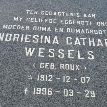 WESSELS Andriesina Catharina nee ROUX 1912-1996